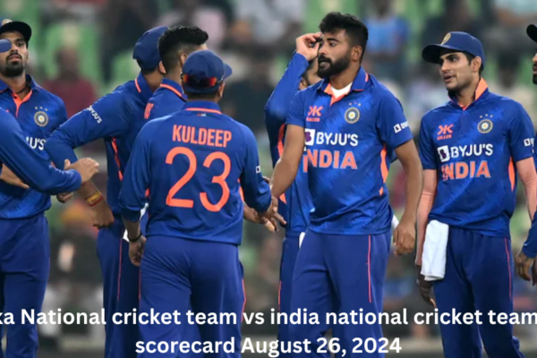 Sri lanka National cricket team vs india national cricket team match scorecard August 26, 2024